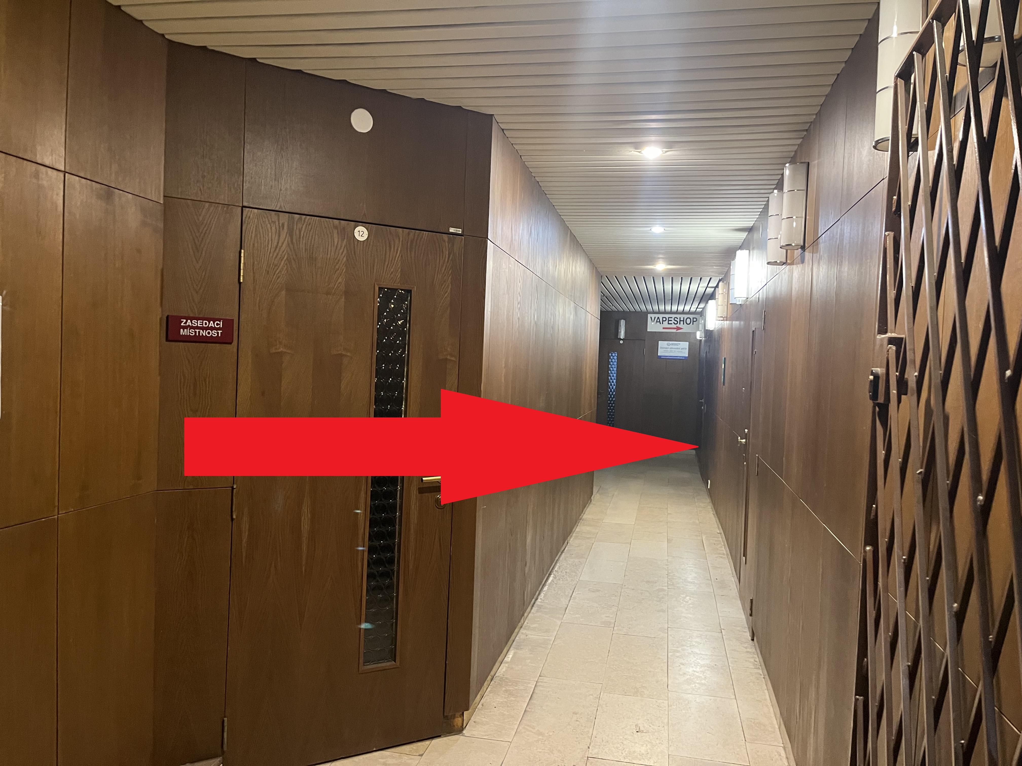 Provozovna – vstup